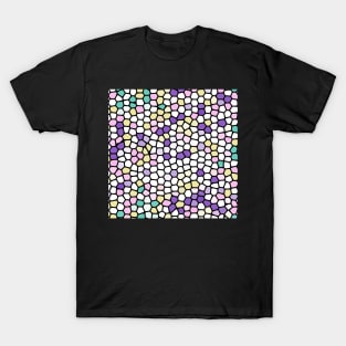 Painted Glass of Diamond Unicorn Dots Pattern T-Shirt